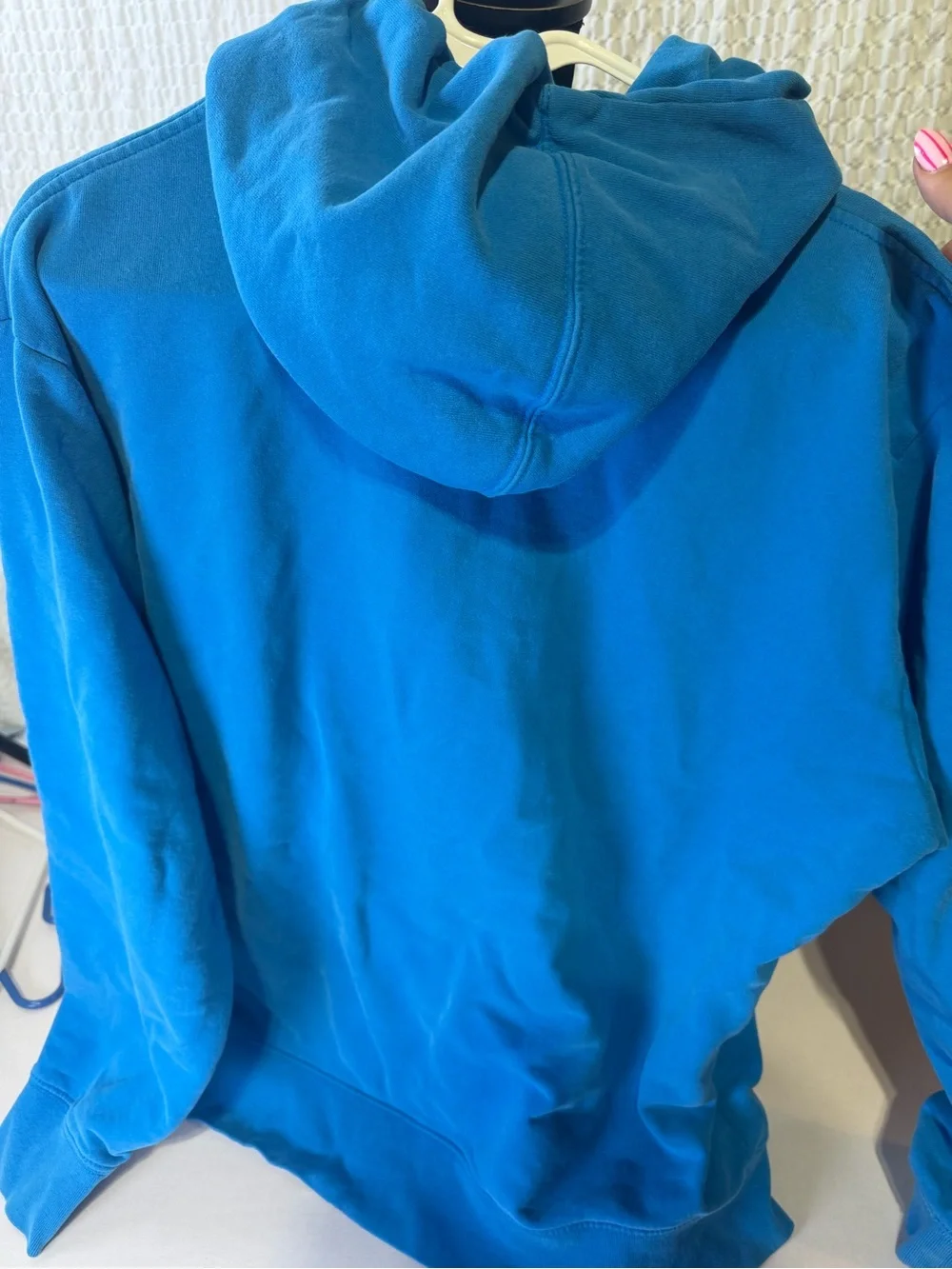 The North Face Turquoise Blue Logo Pullover Hoodie